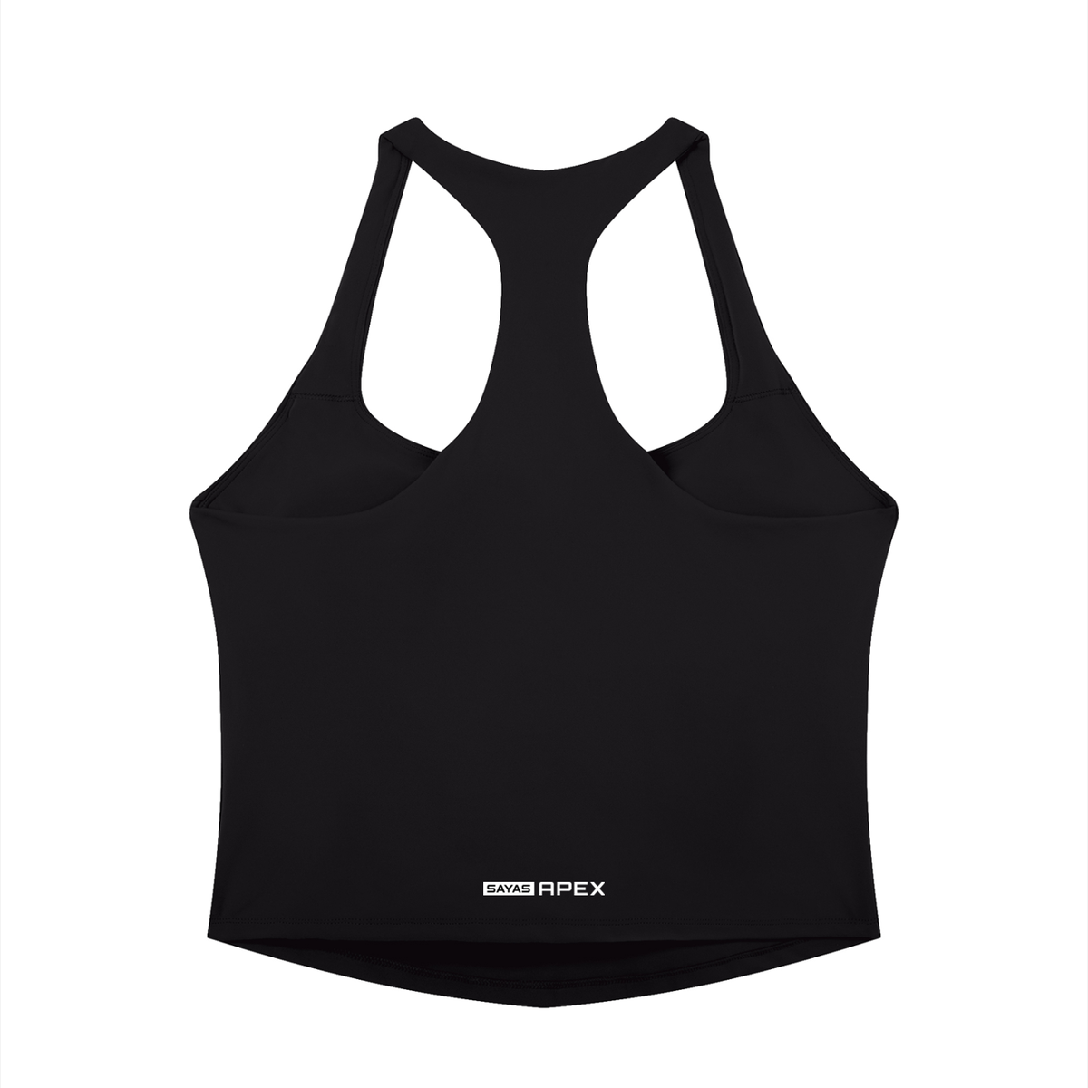 Sayas Apex women's pickleball tank top, tight fit in blue and black stretch knit, photo 3