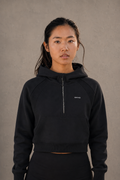 Cropped Half-Zip Hoodie